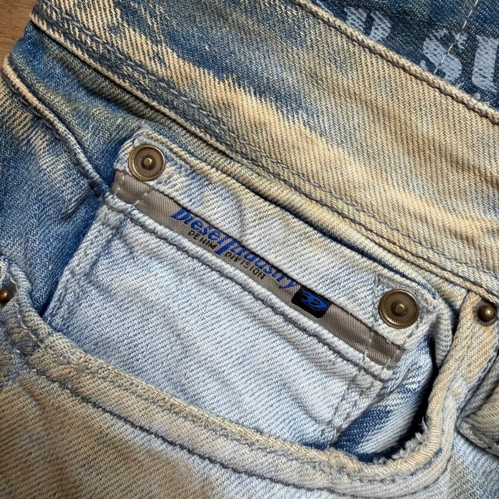Diesel Light Blue Distressed Bootcut Jeans - Picture 8 of 16